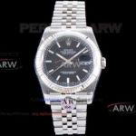 ARF Rolex Datejust 36 Black Dial Swiss-3135 Watches - 904L Steel Case Jubilee Band Black Dial 